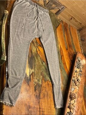 Women's Gray Drawstring Track Pants - Comfortable Joggers